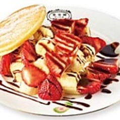 チョコいちごバナナパンケーキ