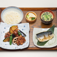 鶏と野菜の黒酢あんかけ定食