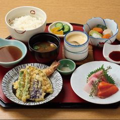お刺身と天ぷらの御膳
