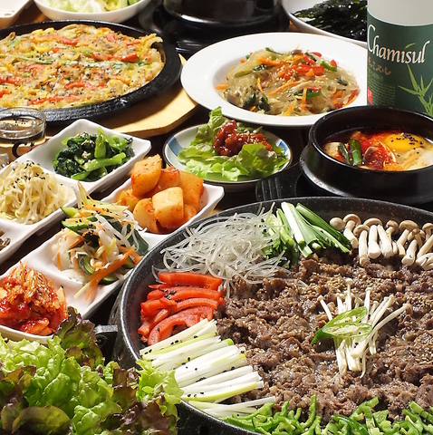 神田で本格韓国家庭料理が食べられる「ヌナの家」宴会コースは2H飲放4980円から♪