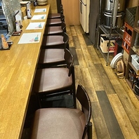 居心地のいいカウンター席はライブ感あるお席◎