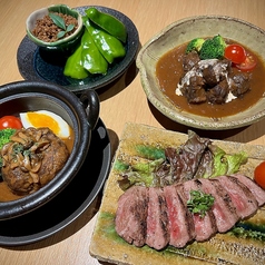 こだわりのブランドビーフ知多牛料理と鶏料理