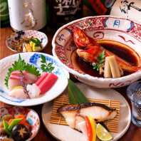 自慢の海鮮〈お造り、焼き、煮、揚げ〉