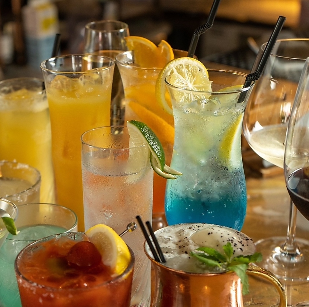 単品飲み放題や飲み放題付きコースも！豊富で自慢のこだわり飲み放題です。