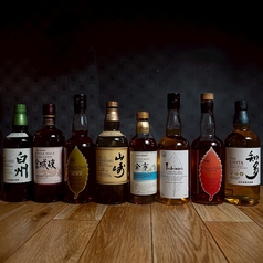 ウイスキーも豊富にご用意。