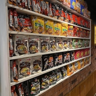 韓国袋めん食べ放題のセルフバー♪