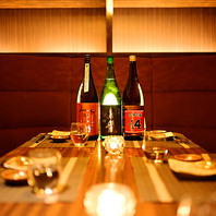 種類豊富な銘柄焼酎、地酒