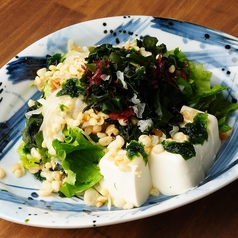 青のりと豆腐のサラダ