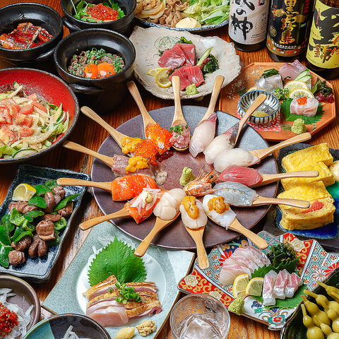 旬の食材と海鮮を楽しめる居酒屋。個室完備で寛げます◎