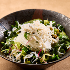 釜揚げしらすとわかめの旨塩サラダ