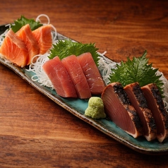 本日の自慢の鮮魚３点盛り