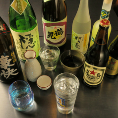 厳選の芋焼酎や日本酒など、酒類を幅広くご用意◎