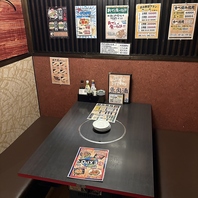 ゆったりくつろげる半個室ご用意！