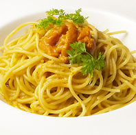 コース限定のウニクリームパスタ