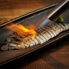 〆鯖目の前炙り焼き