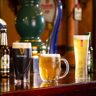 ヨーロッパ各国の生ビールやスーパードライを品揃え！