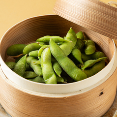 茶枝豆のせいろ蒸し