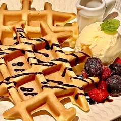 バニラ＆ワッフルプレート