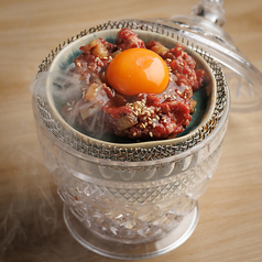 馬生ユッケの瞬間燻製