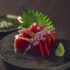 マグロのお造り あおさ醤油