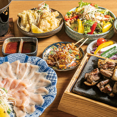 炭火 地鶏 鳥ツバキのコース写真