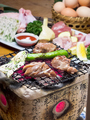 料理メニュー写真 土佐ジローの炭火焼き　味くらべ(モモ肉と胸肉)
