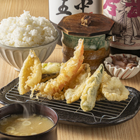 独自の配合で作った薄い衣が自慢の天ぷら