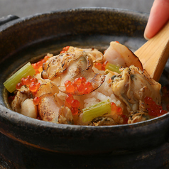 蛤といくらの土鍋ご飯