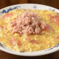 蟹トマトあんかけ玉子炒飯