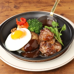 ハンバーグ＆カットステーキコンボ