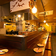 居心地の良い落ち着いた空間。キリンのアイテムがずらり