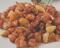 鶏肉とカシューナッツ炒め／鶏肉とナス辛味噌炒め