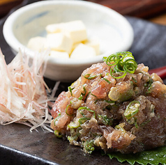 鰹となめろうクリームチーズ