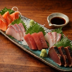 本日の自慢の鮮魚5点盛り