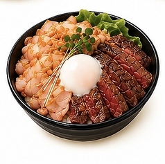 ローストポーク＆サーロインステーキ丼