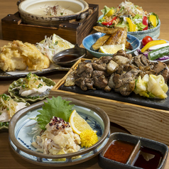 炭火 地鶏 鳥ツバキのコース写真