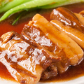 料理メニュー写真 モヤシと豚肉細切り炒め／豚肉角煮／ナスと豚肉炒め