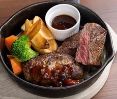 アンガス牛ステーキ＆手切りハンバーグ弁当