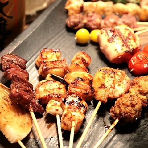 一本一本丁寧に焼き上げる自慢の焼き鳥