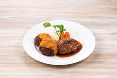 ハンバーグ＆ソースひれカツ