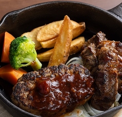 アンガス牛ステーキ＆中落ちカルビ焼弁当　