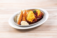 オムライス＆海老フライ