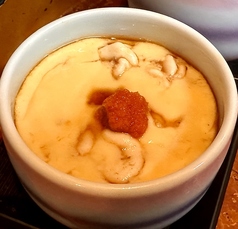 タラの白子だけの茶碗蒸し 染ポンがけ