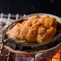 活鮑雲丹焼き