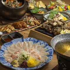 炭火 地鶏 鳥ツバキのコース写真