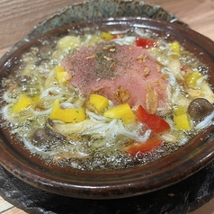しらすと明太子のアヒージョ