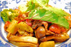 若鶏ピリ辛炒め【中華風、鶏と野菜の炒め物】