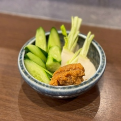 鯛味噌の野菜添え