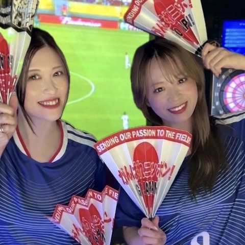 スポーツ観戦が出来るお店！サッカー放映致します！頑張れニッポン！ご予約受付中！