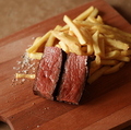料理メニュー写真 比婆牛ランプ肉の厚切りステーキ
